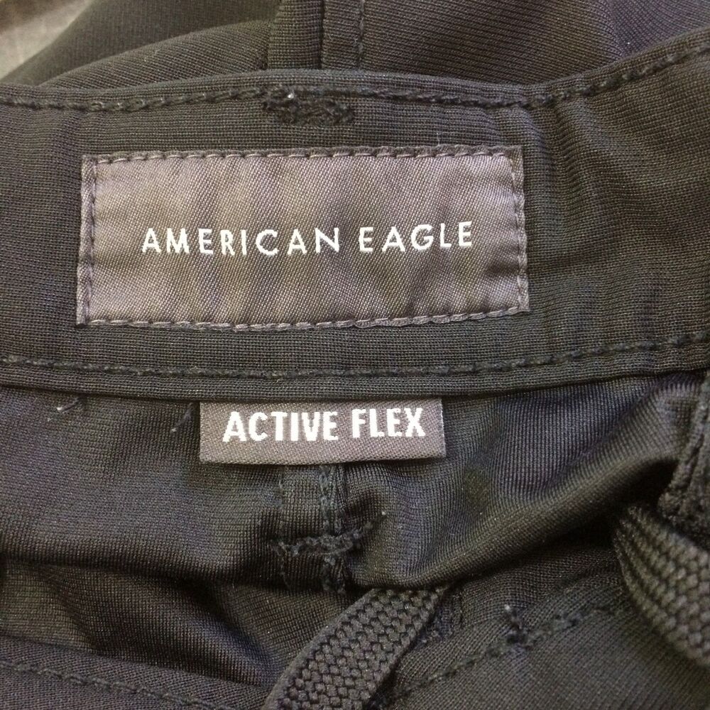 American Eagle Active Flex Men’s Black Athletic Lightweight Pants Pockets 38x32 - Picture 4 of 4